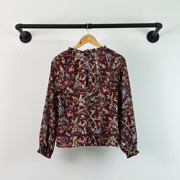 NWT J. Crew Point Sur Popover Blouse in Menagerie Floral Print - Picture 6 of 7